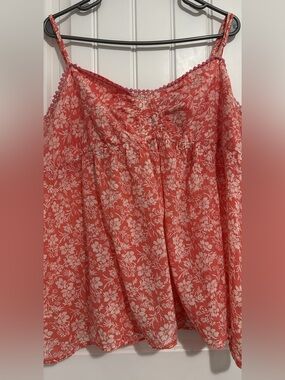 Old Navy Coral and White Floral Sundress